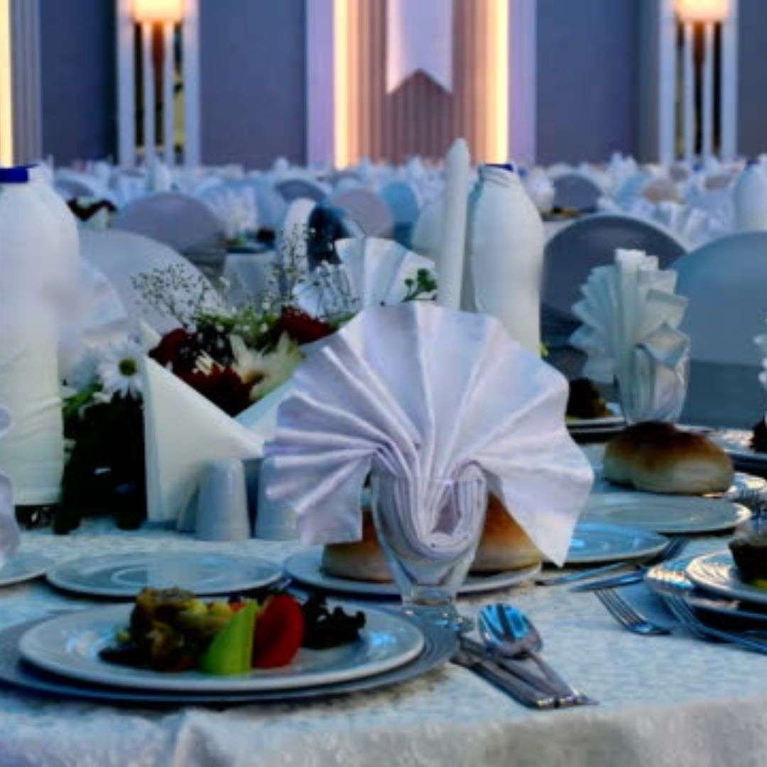 Elegant gala dinner place setting in Southeast Asia Elegant gala dinner place setting in Southeast Asia